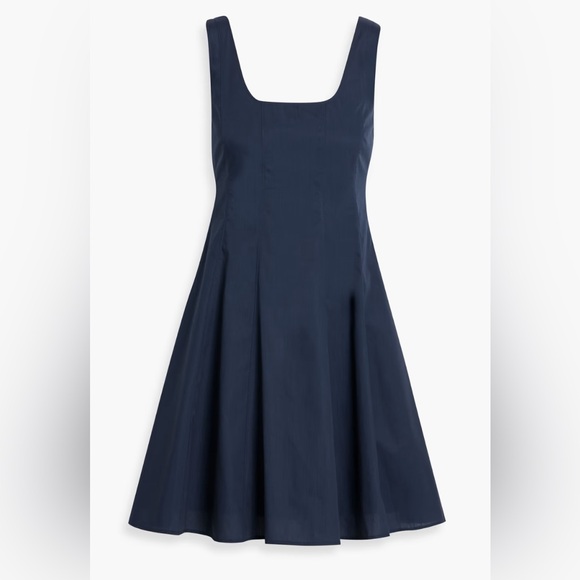 Theory Dresses & Skirts - NWOT- Navy Theory Fit and Flare Dress in Sleek Poplin - Size 6